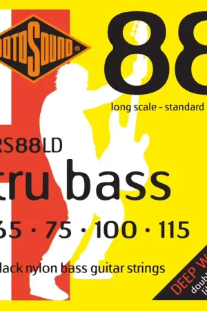 Rotosound Tru Bass 88 RS88LD Black Nylon Flatwound 65115 - Profitez-en maintenant