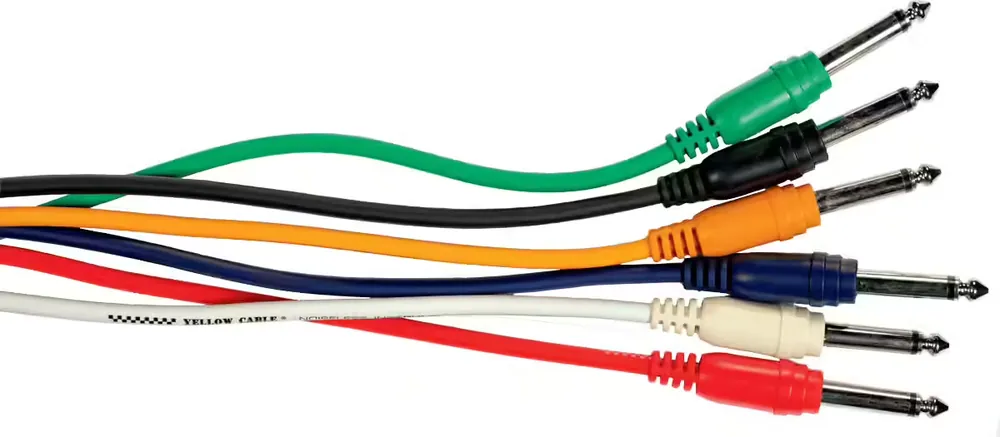 Qualité premium | Yellow Cable Cordon Patch Jack Jack 60 CM - Lot de 6