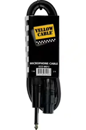 Stock presque épuisé - Yellow Cable Cordon Jack XLR Fem. 1 M