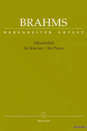 Barenreiter Brahms J. - Albumblatt For Piano - Direct usine