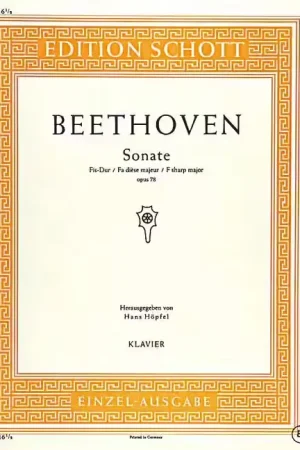 Prix exceptionnel - Schott Beethoven - Sonata F-sharp Major Op. 78 - Piano