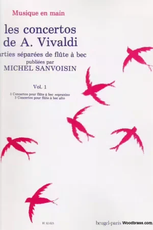 Heugel Vivaldi A. / Sanvoisin M. - Concertos Vol.1 - Flute A Bec Seule | Satisfait ou remboursé