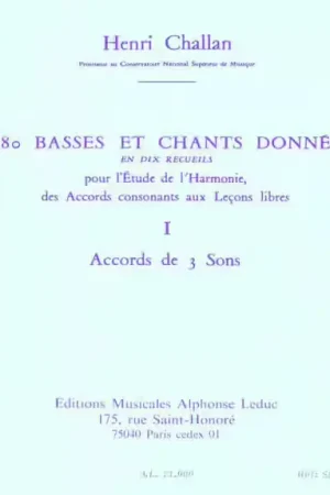 Leduc 380 Basses et Chants Donnes Vol.2b Realisation - Prix mini