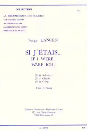 Promo exceptionnelle | Leduc Lancen S. - Si J'etais - Flute et Piano