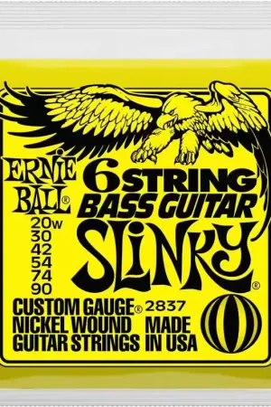 Ernie Ball 2837 Custom Gauge Nickel Wound Slinky 6C 20W-90 | Bien noté
