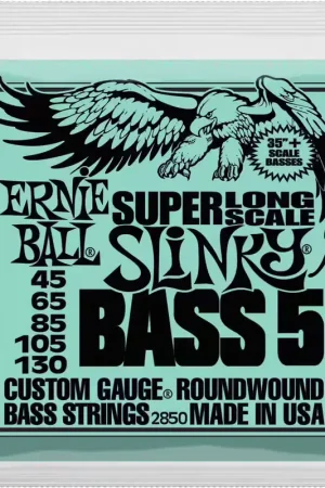 Déstockage - Ernie Ball 2850 Super Long Scale Slinky 5C 45-130