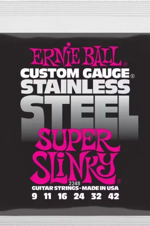 Ernie Ball 2248 Stainless Steel Super Slinky 9-42 - Retour facile