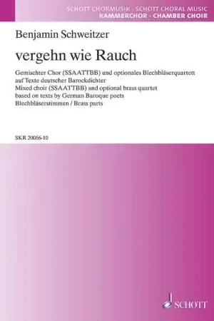 Schott Schweitzer B. - Vergehn Wie Rauch - Voix | Prix usine