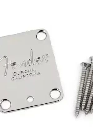 Ajoutez au panier - Fender 4-bolt American Guitar Neck Plate With "Corona" Stamp (chrome)