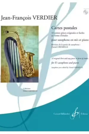 Billaudot Verdier - Cartes Postales + CD - Saxophone En Mib et Piano | Nouveau en boutique
