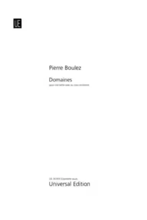Universal Edition Boulez - Domaines - Clarinette | Coup de cœur