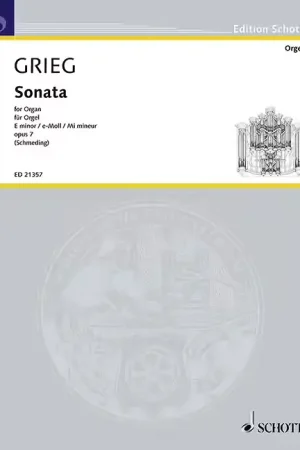Schott Grieg - Sonate Op. 7 - Orgue | Prix malin