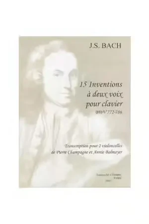 Vente flash | Combre Bach - 15 INVENTIONS-trscr. 2 Vclles - Transcription Pour 2 Violoncelles
