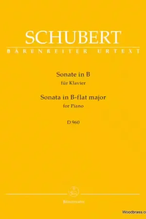 Barenreiter Schubert F. - Sonate In B D960 - Piano | Commandez en ligne