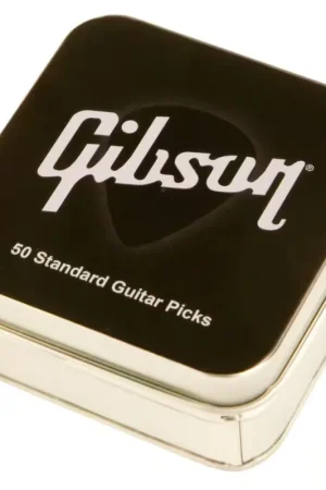 Gibson Accessories MEDIATORS STANDARD TIN 50 PACK BLACK HEAVY - Premium