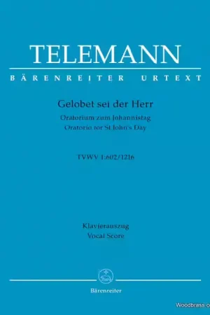 Barenreiter Telemann G.P. - Gelobet Dei Der Herr TVWV 1:602/1216 - Vocal Score | Promotion