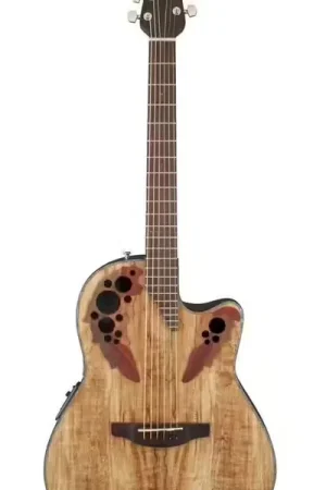 Ovation Celebrity Elite Plus Mid Cutaway Natural Spalted Maple CE44P-SM-G - Qualité premium