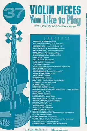 Schirmer 37 VIOLIN PIECES YOU LIKE TO PLAY - Profitez-en