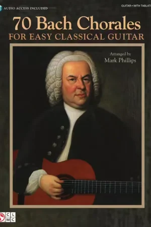 Qualité professionnelle - Hal Leonard 70 Bach Chorales For Easy Classical Guitar + Audio En Ligne - Guitar