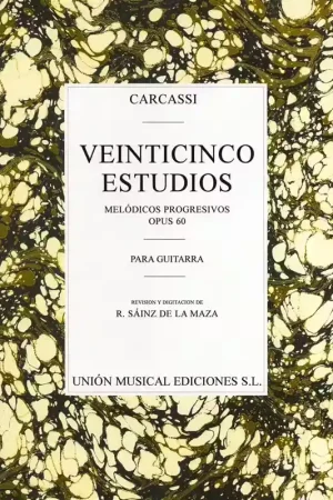 Prix spécial - UME (Union Musical Ediciones) Carcassi TWENTY-five Estudios Progresivos - Guitar