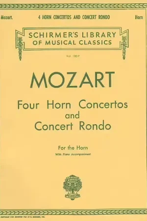 Prix malin | Schirmer MOZART - FOUR HORN CONCERTOS AND CONCERT RONDO HN - HORN