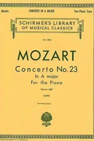 Schirmer Mozart - Piano Concerto No.23 In A Major - Two Pianos - Commandez dès aujourd'hui