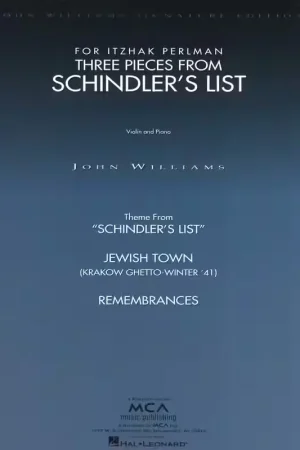 Music Sales John Williams Three Pieces From Schindler's List - Violin - Meilleur prix