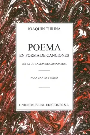 Prix en baisse | UME (Union Musical Ediciones) JOAQUIN TURINA POEMA EN FORMA DE CANCIONES - VOICE