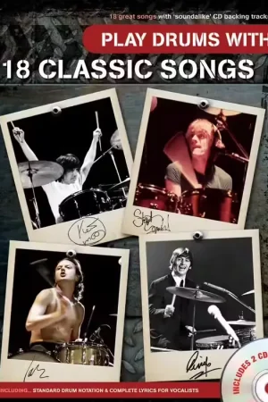 Wise Publications Play Drums With 18 Classic Songs - Drums - Prix usine