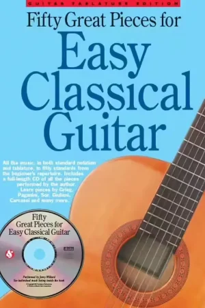 Wise Publications 50 GREAT PIECES FOR EASY CLASSICAL GUITAR - GUITAR TAB | Prix avantageux