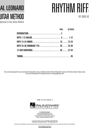 Expédition immédiate - Hal Leonard HAL LEONARD GUITAR METHOD RHYTHM RIFFS + AUDIO EN LIGNE - GUITAR