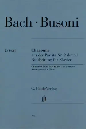 Henle Verlag Bach J.S. / Busoni F. - Chaconne From Partita N°2 D Minor - Piano - Disponible maintenant