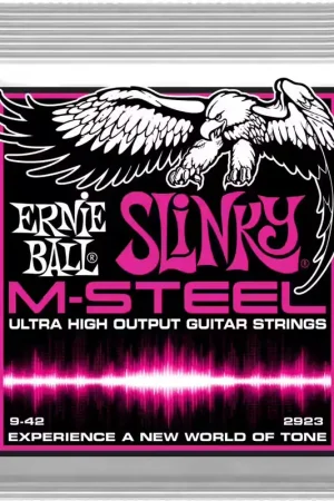 Prêt à expédier - Ernie Ball 2923 M-Steel Super Slinky 9-42