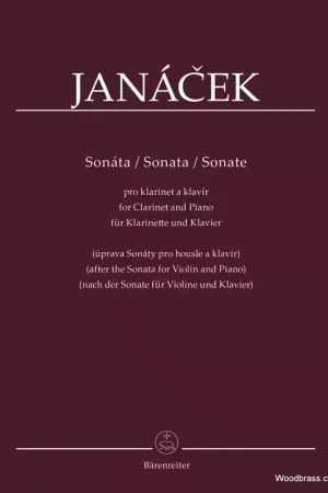 Disponible - Barenreiter Janacek L. - Sonata For Clarinet & Piano