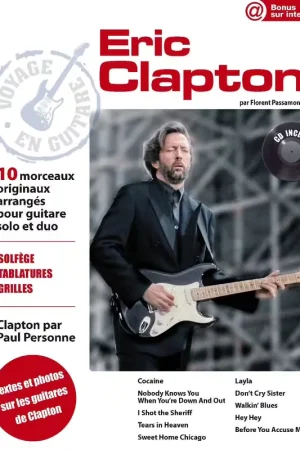 Hit Diffusion Clapton Eric - Voyage En Guitare + CD - Guitare Tab - Prix bas