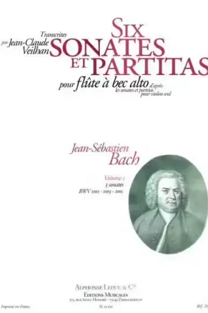 Leduc Bach JS / Veilhan - 6 Sonates et Partitas Vol.1 - FLB Alto | Promotion