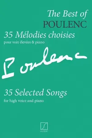 Edition Max Eschig Poulenc F. - 35 Melodies Choisies Pour Voix Elevees & Piano - Achetez en ligne