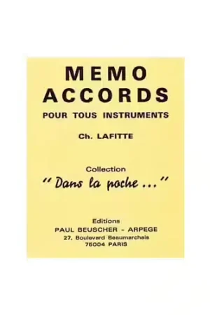 Disponible maintenant - Paul Beuscher Publications Mémo accords tous instruments