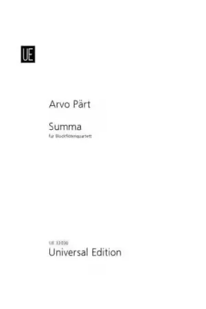 Universal Edition PöRT - Summa - Flute A Bec Quartet S(t)a(b)a(b)t(b) - Prix avantageux