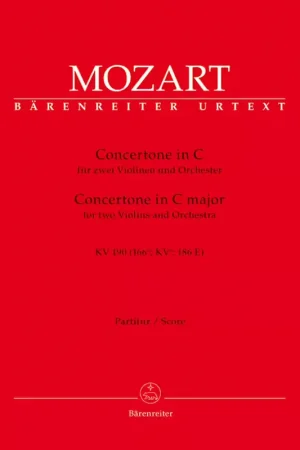 Barenreiter Mozart W.a. - Concertone For Two Violins & Orchestra KV 190 - Score - Prix bas