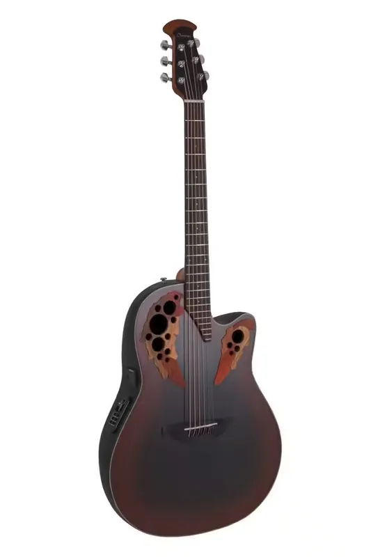 Petit prix - Ovation Celebrity Elite Mid Cutaway Reverse Red Burst CE44-RRB-G