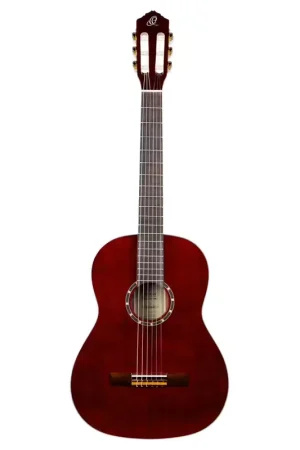 Haute qualité | Ortega 4-4 R131 Solid Cedar Slim Neck Burgundy