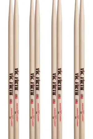 Préféré des clients - Vic Firth P5A.3-P5A.1 - Pack Promo 4 paires d'American Classic Hickory 5A
