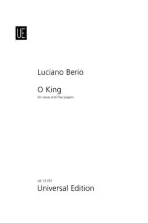Affaire à saisir | Universal Edition Berio - O King - Mezzo Soprano Flute Clarinette Violon Violoncelle Et Piano
