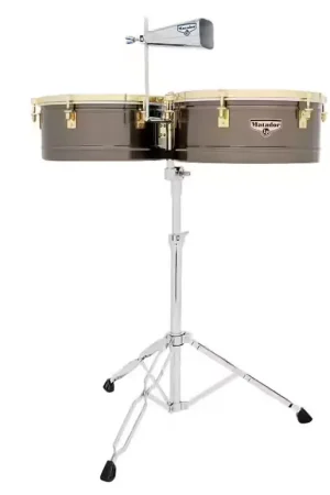 Latin Percussion M257-BNG Timbales Matador 14"/15" Brushed Nickel/gold Tone - Plébiscité par les clients