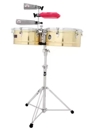 Latin Percussion LP1314-B Timbales Prestige 13" Et 14" Solid Brass - Excellente qualité