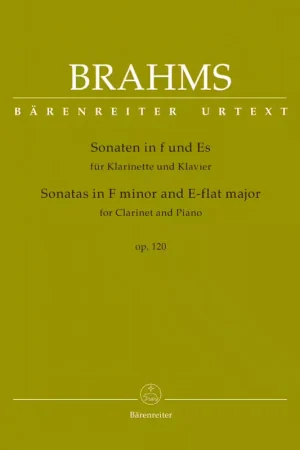 Barenreiter Brahms J. - Sonatas In F Minor & E-flat Major Op.120 For Clarinet & Piano | Disponible