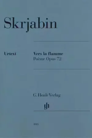 Henle Verlag Scriabine A.n. - Vers La Flamme Op.72 - Piano | Préféré des clients