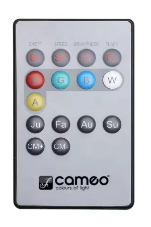 Cameo Flat Par Can Remote - Tlcommande Infrarouge Pour Projecteur Par Can - Tout juste disponible