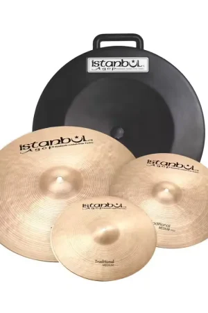 Promotion - Istanbul Agop Traditional Set - Pack 3 Cymbales Serie Traditional Medium - Hh14" + Crash 16" + Ride 20" + Etui
